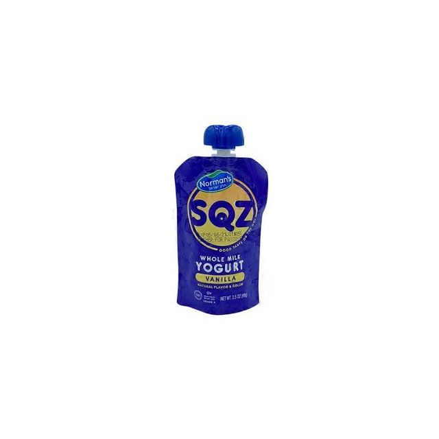 Norman’s Sqz Whole Milk Vanilla Yogurt Pouch 3.5 Oz-320-613-72