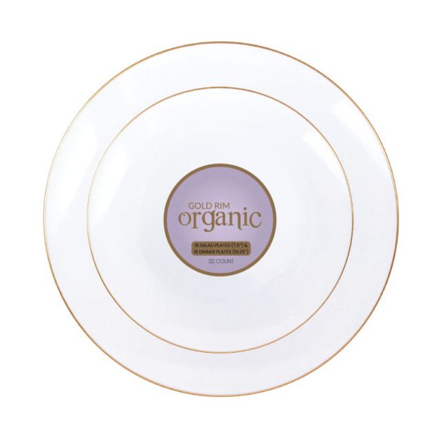 Gold Rim Organic Combo Plates 4/32CT-232-564-22