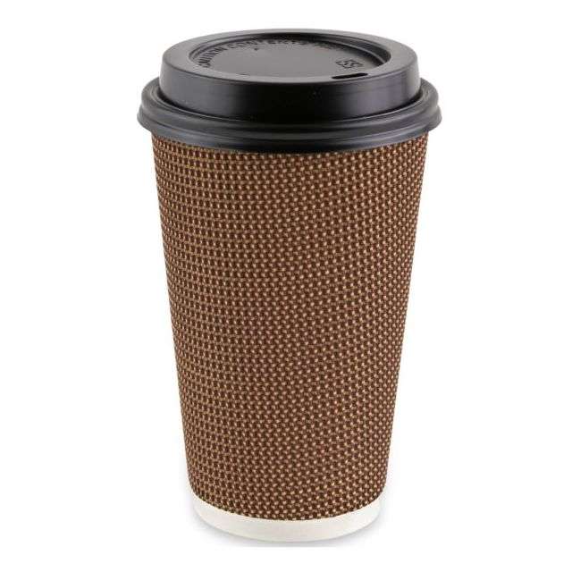 Best Bev 16 Oz Ripple Cups Brown Combo (12 Count)-232-560-18