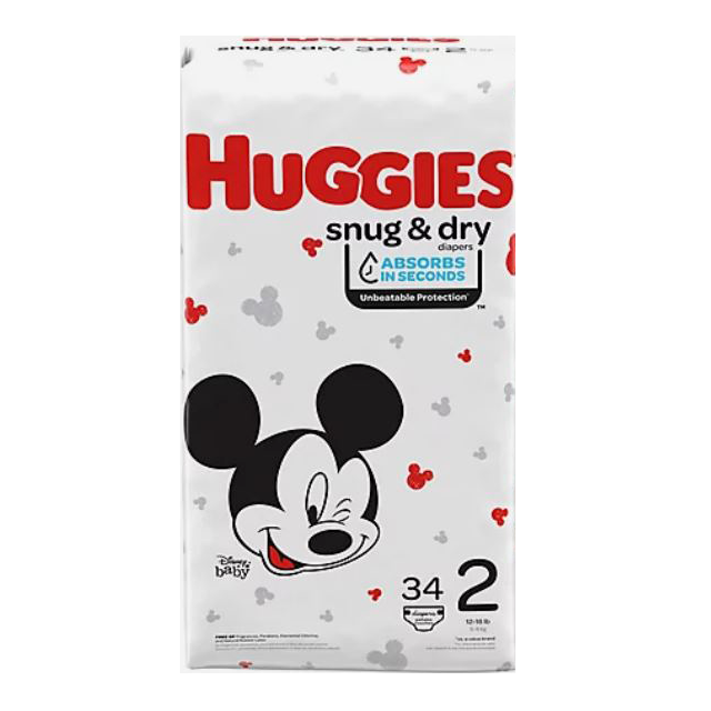 Huggies Snug & Dry Size 2 Diapers, 34 ct-05-647-30