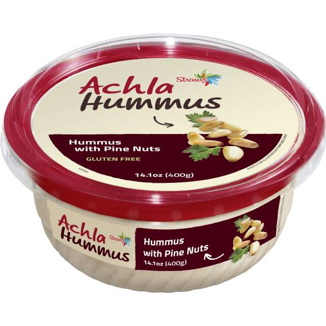 Achla Strauss Hummus With Pine Nuts 14.1 Oz-308-311-32