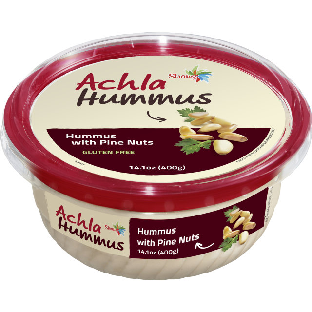 Achla Strauss Hummus With Pine Nuts 14.1 Oz-308-311-32