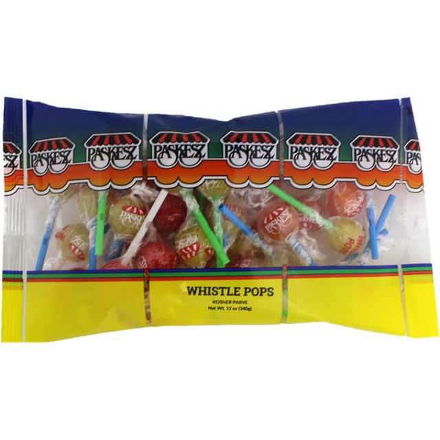 Paskesz Whistle Pops Lollipops 12 Oz-121-327-20