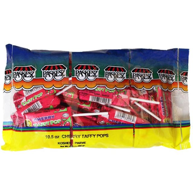 Paskesz Cherry Taffy Pops 10.5 Oz-121-327-29