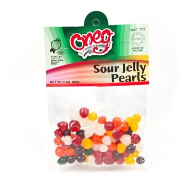 Oneg Sour Jelly Pearls 3 Oz-121-327-58