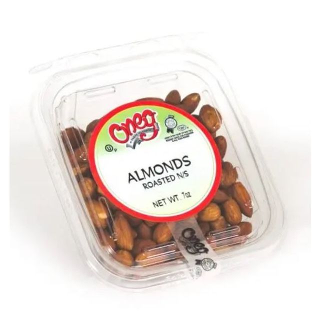 Oneg Almonds Roasted Not Salted Container 7 Oz-696-791-02