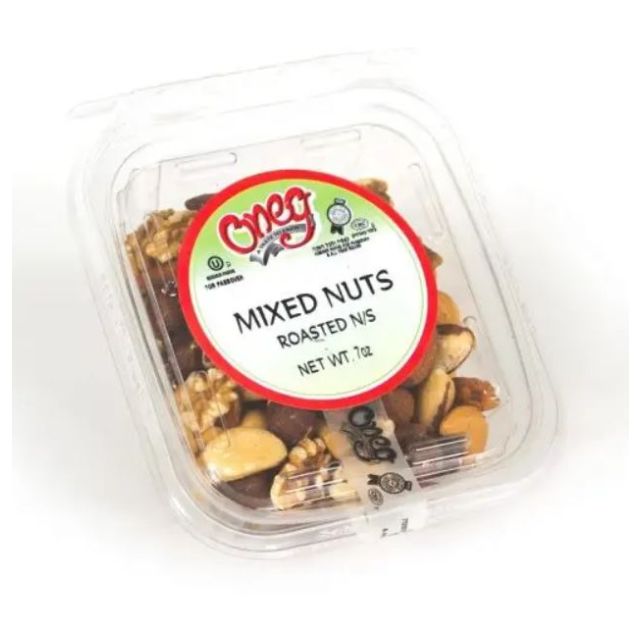 Oneg Mixed Nuts Roasted Not Salted Container 7 Oz-696-791-07