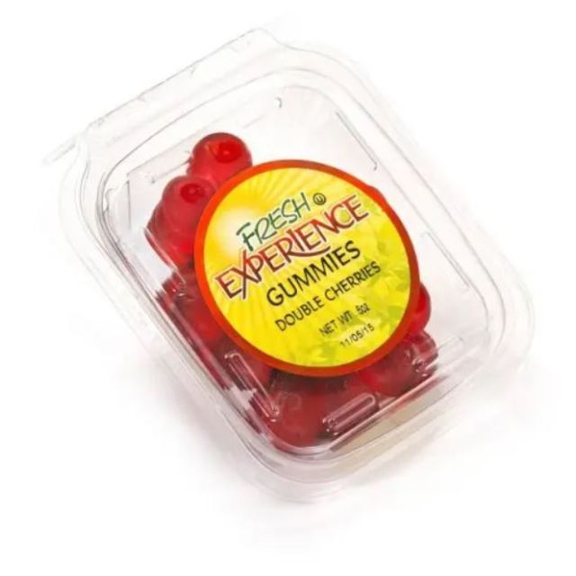 Fresh Experience Gummies Double Cherries Container 6 Oz-121-779-20