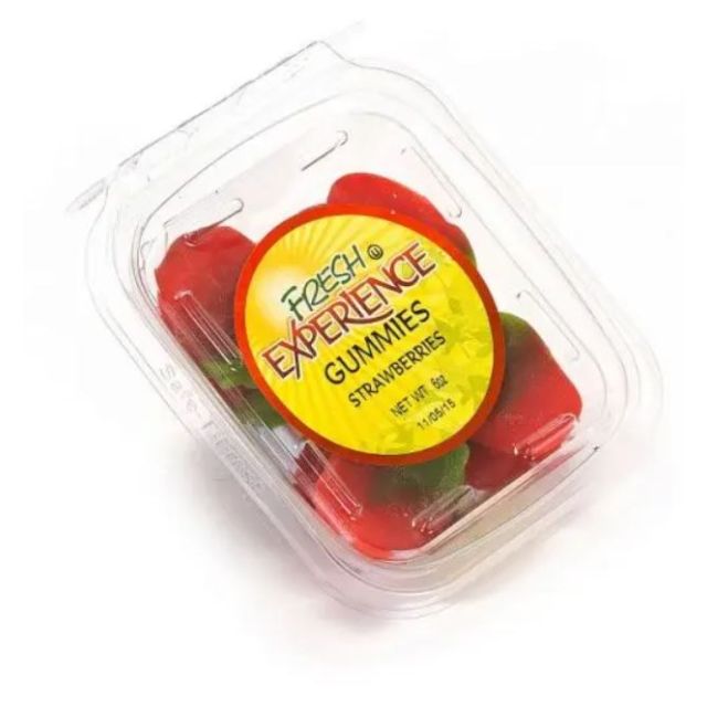Fresh Experience Gummies Strawberries Container 6 Oz-121-779-24