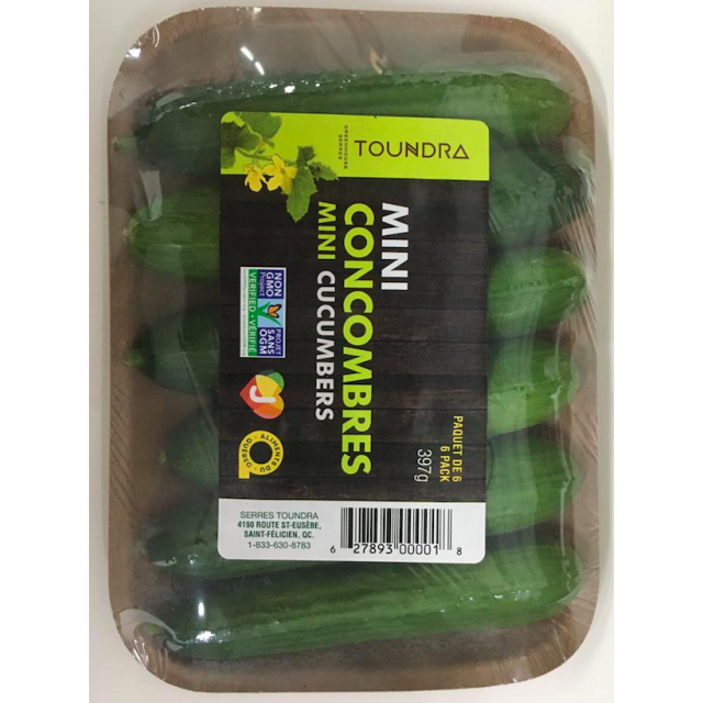 Toundra Mini Cucumbers - 6 Pc - 397g-696-499-12