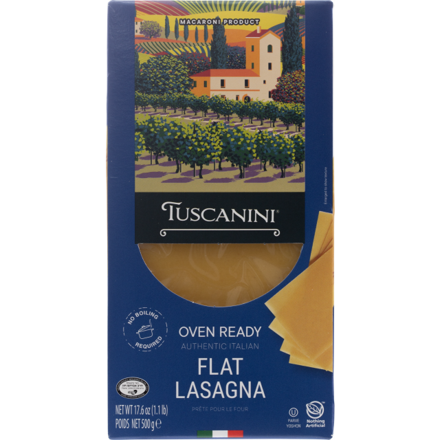 Tuscanini Flat Lasagna Authentic Italian Pasta 17.6  Oz-PK730326