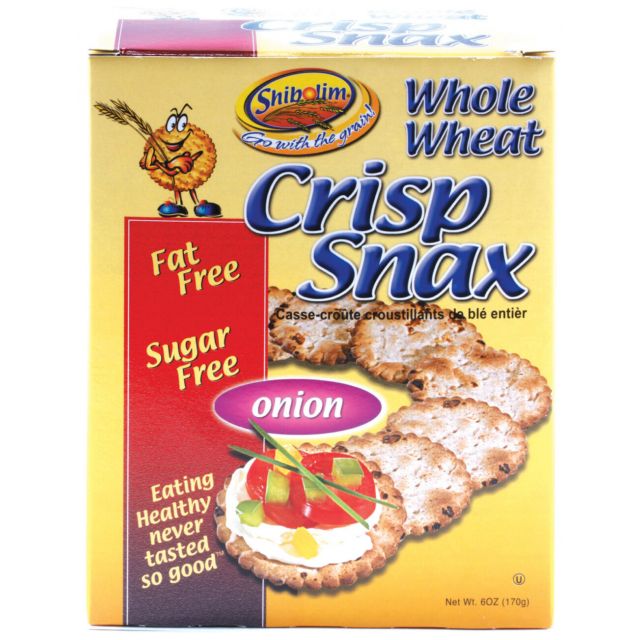 Shibolim Crackers Whole Wheat Onion Crisp Snax 6 Oz-PK610200