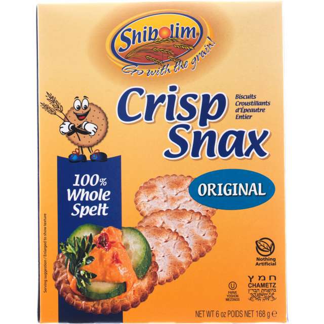 Shibolim Crackers Spelt Original Crisp Snax 6 Oz-PK610210