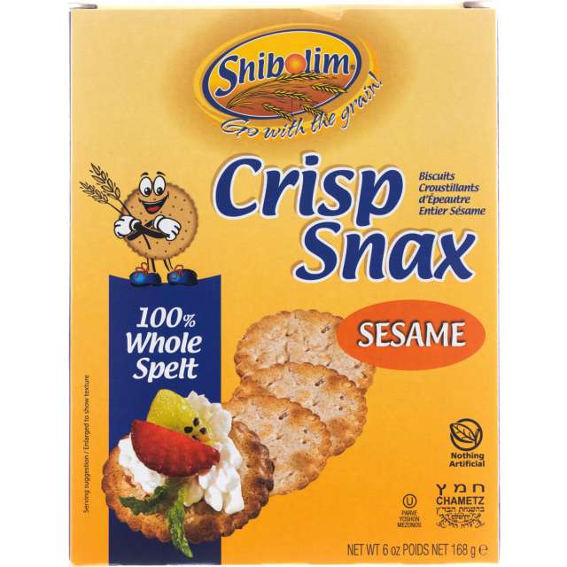 Shibolim Crackers Spelt Sesame Crisp Snax 6 Oz-PK610211