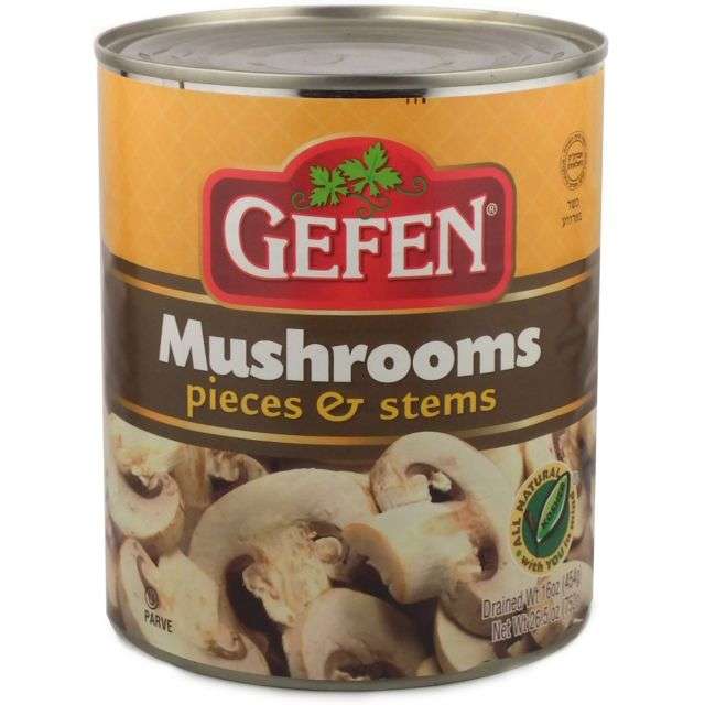 Gefen Canned Mushrooms (Piece and Stems) 16 Oz-04-200-37