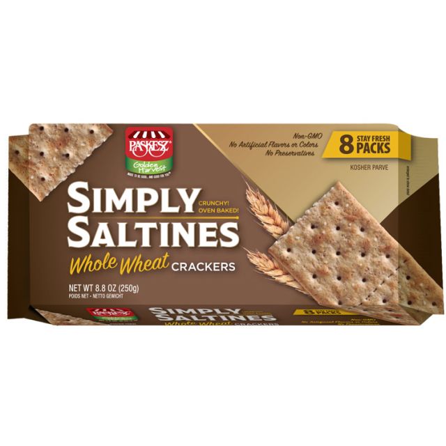 Paskesz Simply Saltines Whole Wheat Crackers 8.8 oz-121-317-62