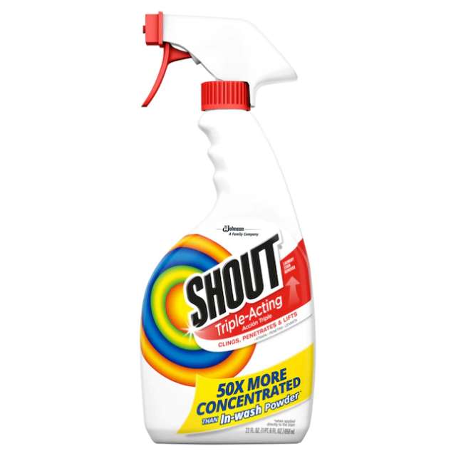 Shout Triple-Acting Laundry Stain Remover Spray Bottle for Everyday Stains 22 fl oz-232-788-57