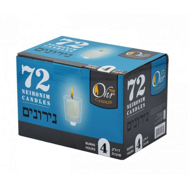 Ohr Neironim Shabbos Candles 4 Hours 72 Pk-232-601-23