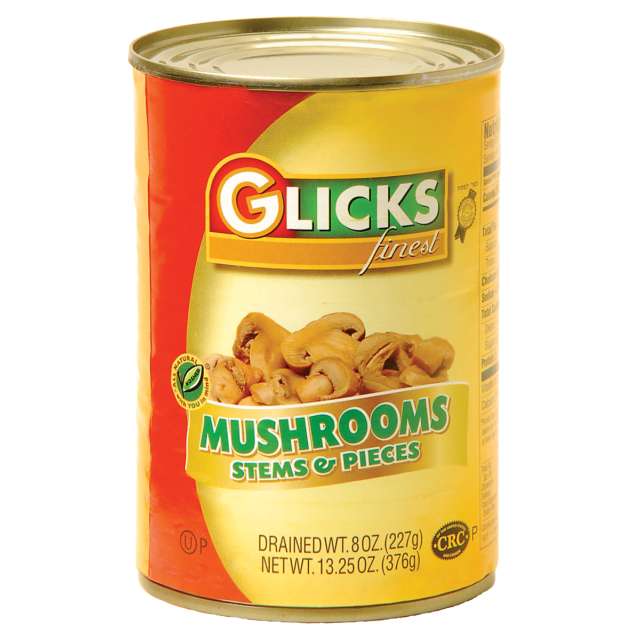 Glicks Mushrooms Stems & Pieces 8 Oz-04-200-41