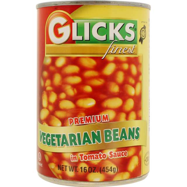 Glicks Canned Vegetarian Beans in Tomato Sauce 16 Oz-04-200-44