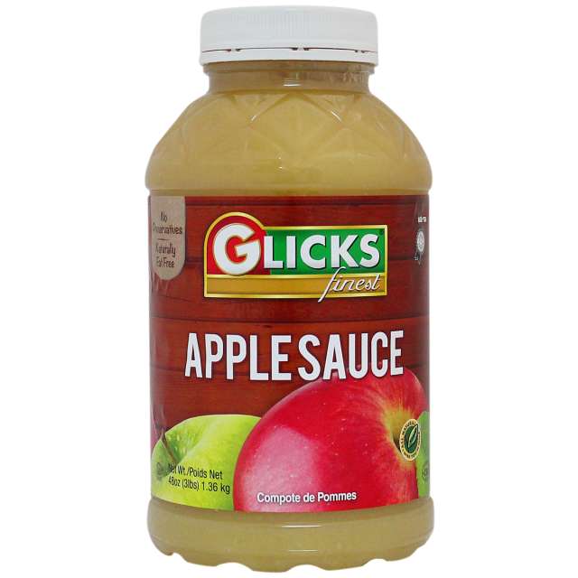 Glicks Regular Apple Sauce 48 oz-04-207-28