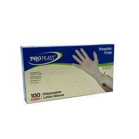 Pro Plast Latex Gloves Medium 100 Ct-232-676-04